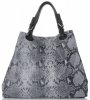 Kožené kabelka shopper bag Vittoria Gotti světle šedá V898GPIT